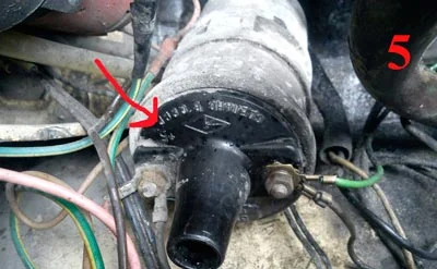 Крепление проводов на катушке Крепление проводов к катушке зажигания
