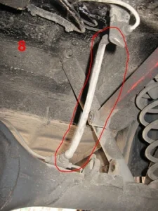 Расположение тормозного шланга