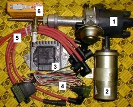 Составляющие системы зажигания ВАЗ 2105