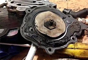 Damaged reducer diaphragm