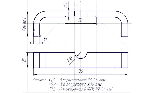 Чертеж измерительного приспособления Измерительное приспособление