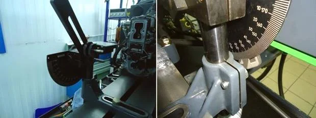 Угломерное приспособления для рычага управления Угломерное приспособление для рычага управления