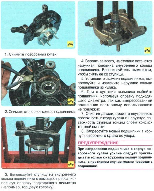 Как заменить подшипник ступицы Авео Т300
