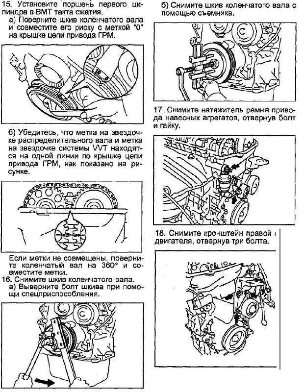 Замена цепи ГРМ Авенсис