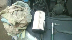 Замена топливного фильтра Passat B6 дизель