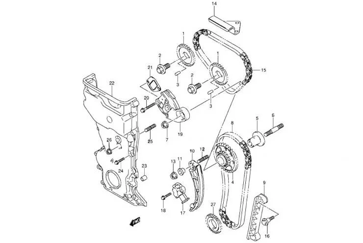 Элементы механизма ГРМ