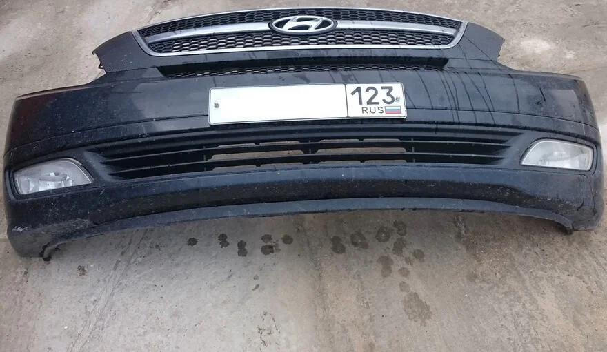 Снятие переднего бампера на Хюндай Гранд Старекс Замена переднего бампера на Хюндай Гранд Старекс
