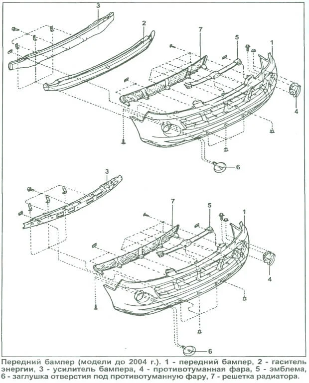 Крепление переднего бампера Хендай Старекс (модель до 2004 г)