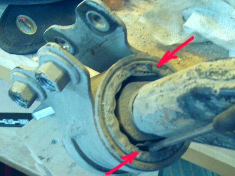 удаление сайлентблока с рычага