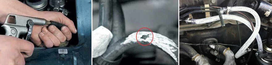 Способ проверки подсоса воздуха в топливной системе дизеля