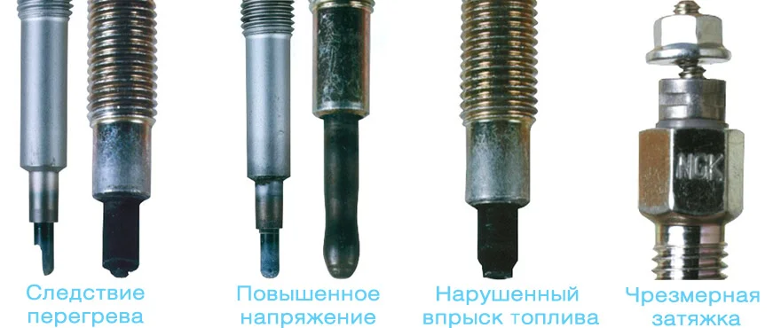 Visual inspection of glow plugs