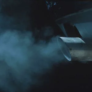 Blue smoke from exhaust pipe