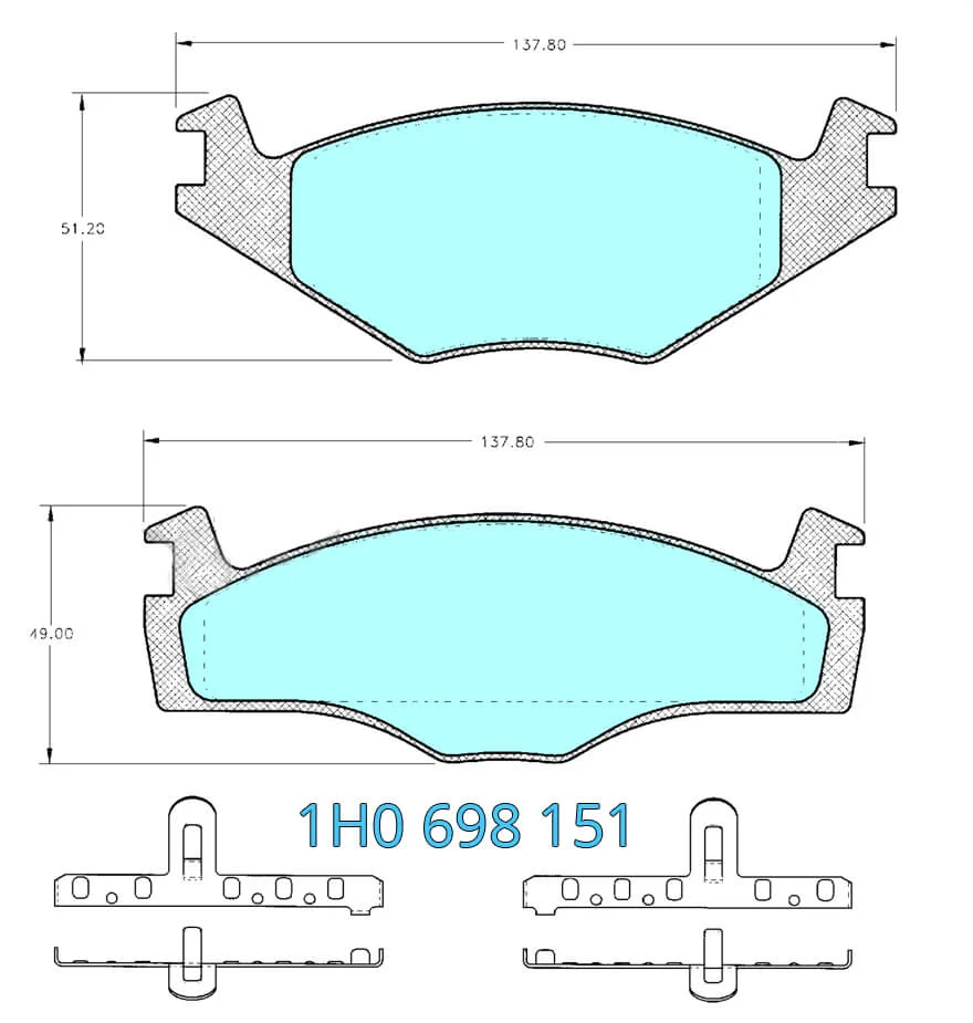 Передние тормозные колодки Пассат Б3