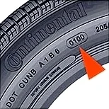 Tyre manufacturing date marking