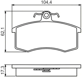 Размер передних тормозных колодок на Лада Гранта