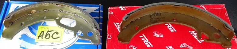 Отличие задних колодок АвтоВАЗ с АБС