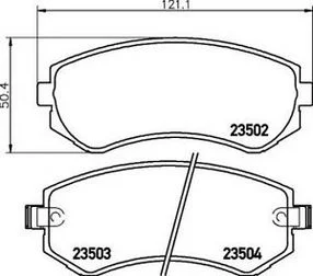 Передние колодки системы Akebono