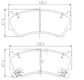 Передние колодки для Ниссан Альмера без ABS