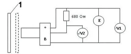 Connection diagram for testing phase sensor
