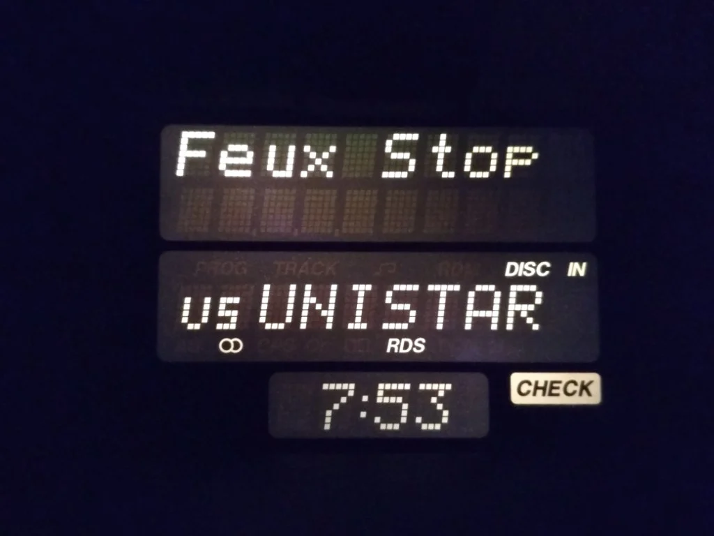 сообщение БК о перегоревшей лампочки в фаре