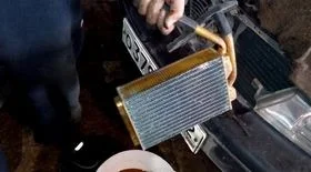 Промывка радиатора печки