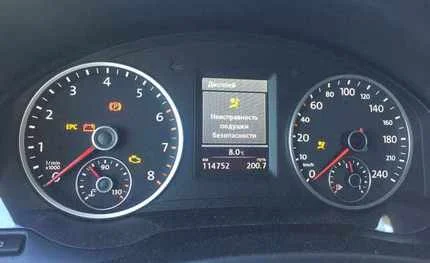 Индикатор неисправности подушек безопасности