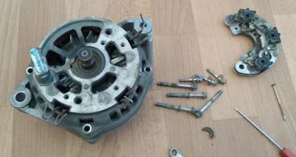 Процедура замены щеток на снятом генераторе Приоры