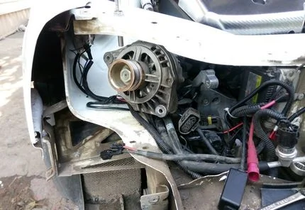 Процедура снятия генератора через фару