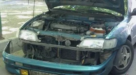 Снятие переднего бампера Toyota Сorolla AE100