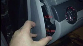 Снятие приборной панели Audi A4 8E