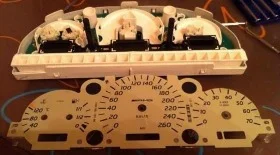 Тюнинг приборной панели или LED подсветка Mercedes ML W163