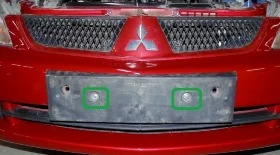 Снятие, разборка, установка переднего бампера Mitsubishi Lancer IX
