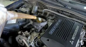Замена масла и фильтра ДВС Mitsubishi Pajero Sport V6 3.0