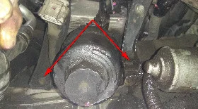 Замена масляного стакана на Октавия А5 2.0