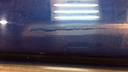 Слой краски после высыхания