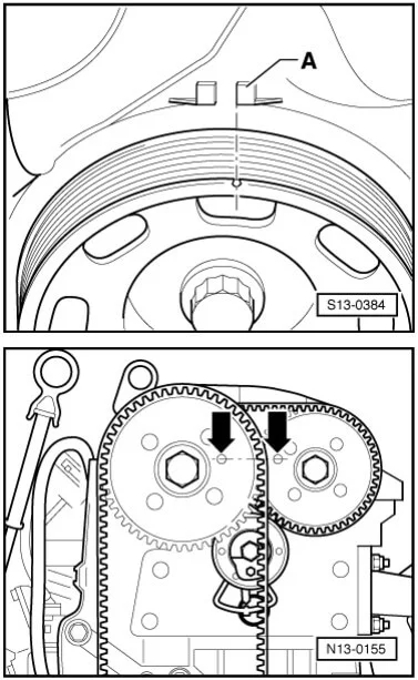 метки на распредвалах BXW 1,4