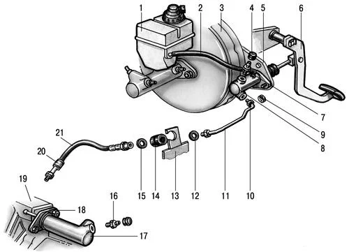 главный гидравлической цилиндр сцепления