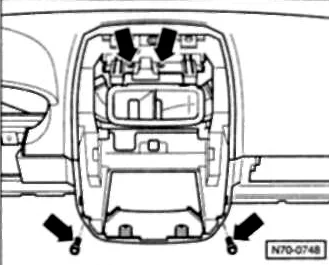 снятие передней консоли Фольсваген Поло