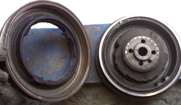 составные части демпферного шкива коленвала Т4