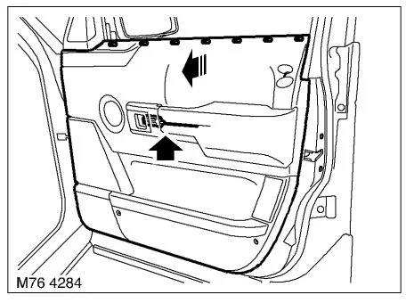 Снятие обшивки передней двери Рендж Ровер 3