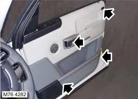 Снятие обшивки передней двери Рендж Ровер 3