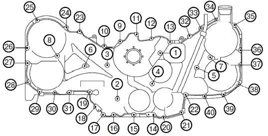 subaru_tribeca_установка крышки цепи грм