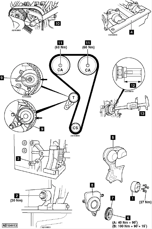 Метки ГРМ Форд Фокус 2 двигатель 1,6