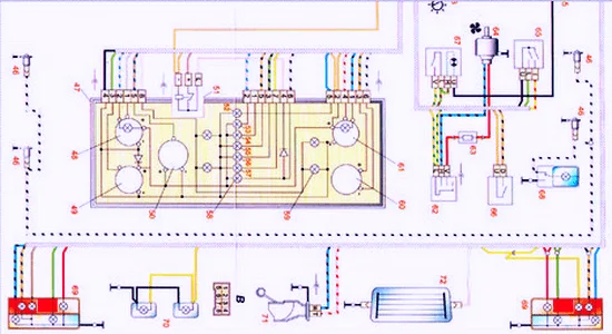 электро схема приборной панели ВАЗ 2107