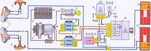 реле поворотов ваз 2106 схема реле поворотов ваз 2106 схема