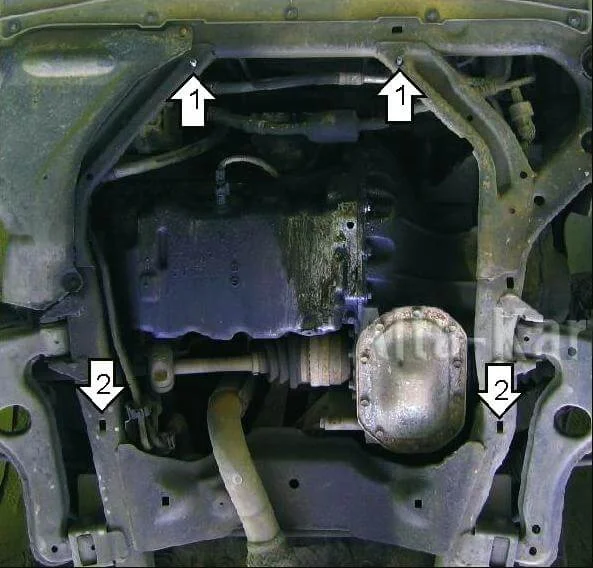 как прикрепить защиту кпп опель вестра б