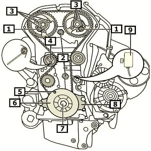 Установка ремня и метки ГРМ Пежо 406 1,8 л.