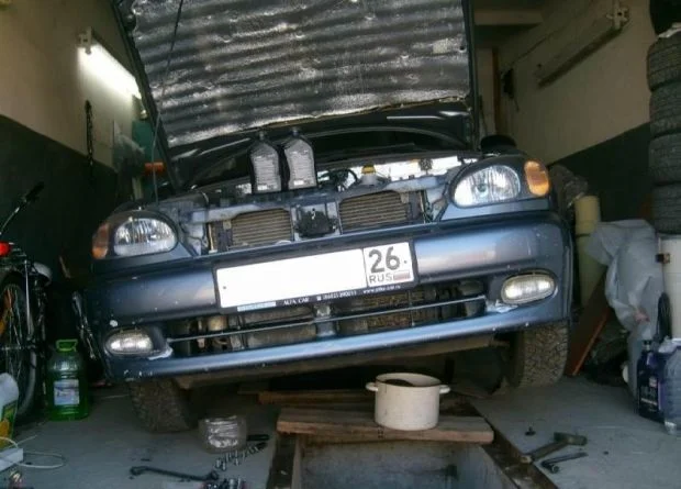 замена масла в КПП Ланос