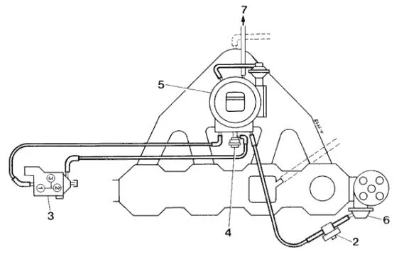 Схема соединений вакуумных шлангов карбюратора Pierburg 1B