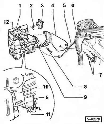 Замен дверного замка Фольксваген Транспортер 5